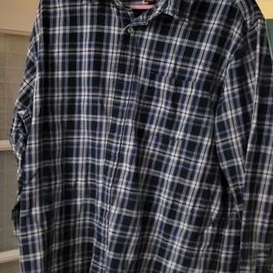 Blue and white flannel